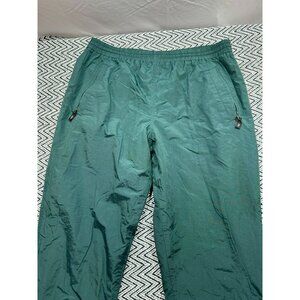 Outersport Green Polyester Windbreaker Pants Zipper Pockets Men's Size M VTG